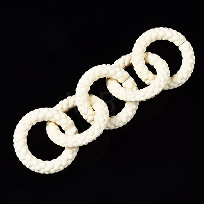 Spray Painted CCB Plastic Linking Rings CCB-Q091-010F-1