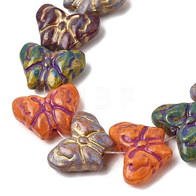 Painted Glass Beads Strands GLAA-Z021-03A-1