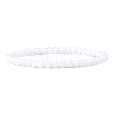 4MM Natural White Jade Stretch Bracelets RP2095-8-1