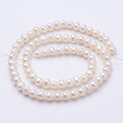 Natural Cultured Freshwater Pearl Beads Strands PEAR-F004-08-01-1