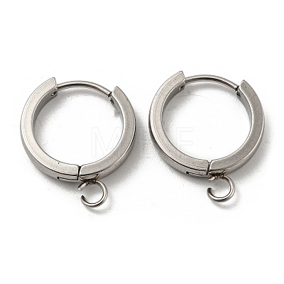 Tarnish Resistant 201 Stainless Steel Huggie Hoop Earrings Findings STAS-A167-01N-P-1