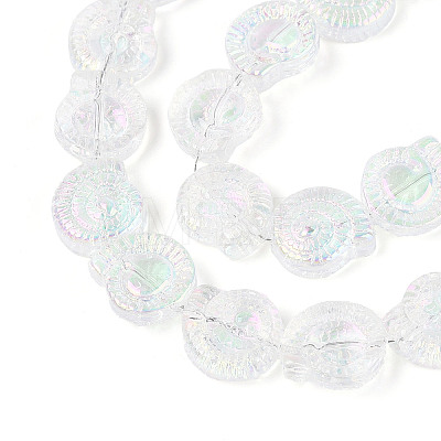 Electroplate Transparent Glass Beads Strands EGLA-S190-05A-1