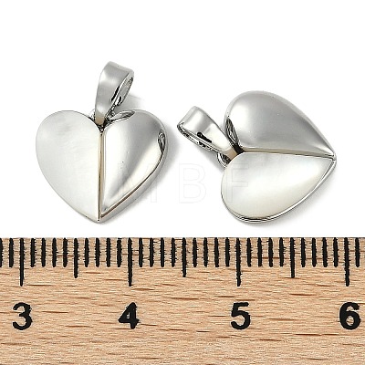 Brass Pave Natural Shell Heart Charms KK-P283-07P-1