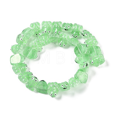 Transparent Glass Enamel Beads Strands GLAA-B021-05B-1