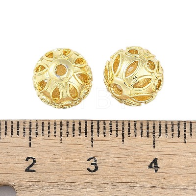 Brass Hollow Beads KK-A226-07D-G-1