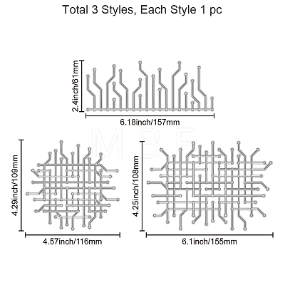 Carbon Steel Cutting Dies Stencils DIY-WH0309-2063-1