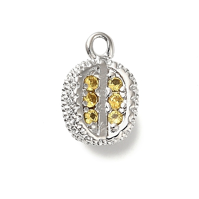 Brass Micro Pave Cubic Zirconia Pendants KK-L229-001P-01-1