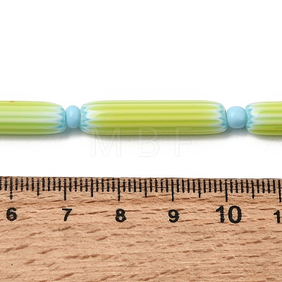 Handmade Lampwork Chevron Beads LAMP-Z019-01-15-1