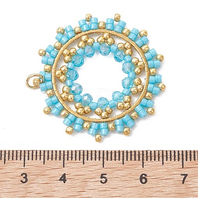 Seed Beads & Glass Beaded Pendants PALLOY-MZ01295-02-1