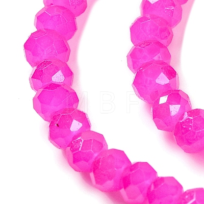 Baking Electroplate Glass Beads Strands X-DGLA-A039-J4mm-B24-1