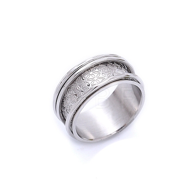 Rotatable Stainless Steel  Finger Rings PW-WG1D298-01-1