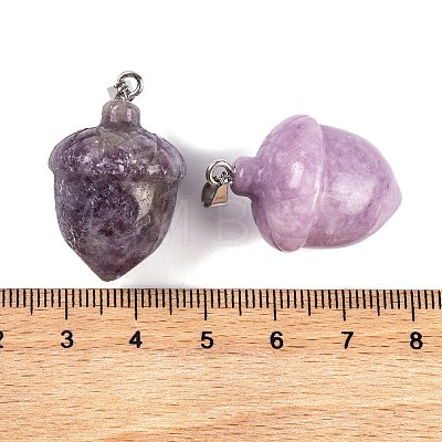 Natural Lepidolite Pendants G-Q172-08P-04-1