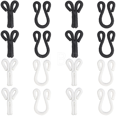 8Bags 2 Colors Brass Garment Hook and Eye KK-CY0001-19-1