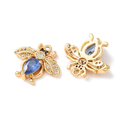 Brass Micro Pave Cubic Zirconia Pendants KK-A284-16G-02-1