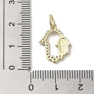 Brass Micro Pave Cubic Zirconia Pendants KK-E092-24G-03-1