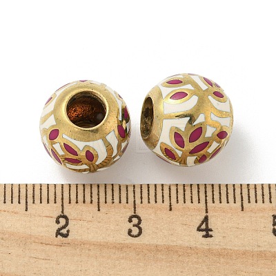 Brass Enamel European Beads FIND-E044-09G-01-1