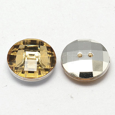 Taiwan Acrylic Rhinestone Buttons BUTT-F022-15mm-30-1