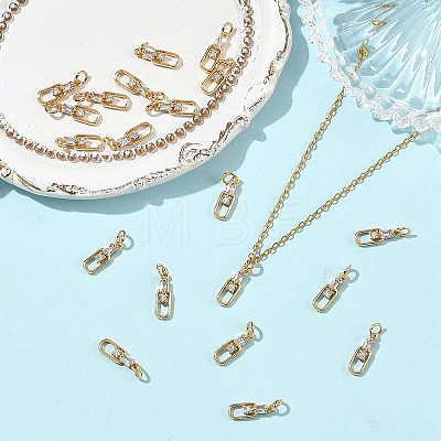 SHEGRACE Brass Micro Pave Clear Cubic Zirconia Charms XGRQ4N510-726G-1