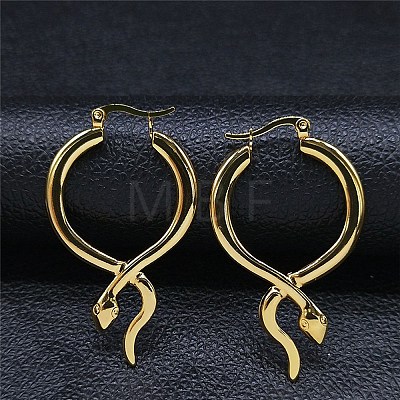 304 Stainless Steel Hoop Earring EJEW-Q789-08G-1