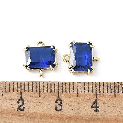 Brass Pave Cubic Zirconia Connector Charms KK-F892-53G-02-1