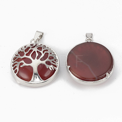 Natural Carnelian Pendants G-S292-10H-P-1