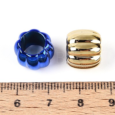 UV Plating Opaque Acrylic European Beads PACR-T017-18M-1