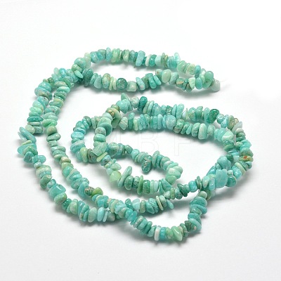 Natural Amazonite Chip Beads Strands G-M205-64A-1