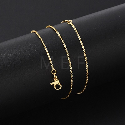 Brass Rolo Chains Necklaces for Women NJEW-D302-43G-1