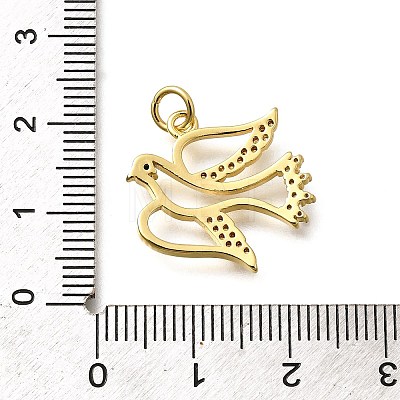 Brass Micro Pave Cubic Zirconia Pendants KK-B128-12G-03-1