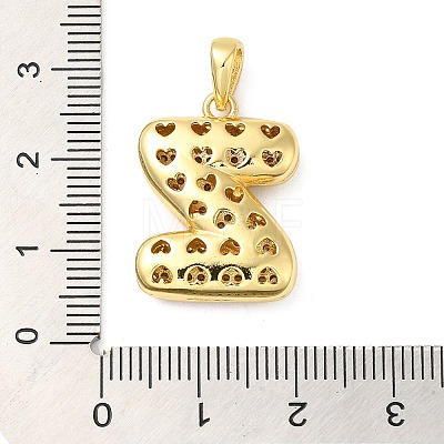 Brass Micro Pave Cubic Zirconia Pendants KK-E061-03G-26-1