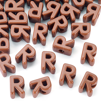 Opaque Acrylic European Beads OACR-TAC0019-006R-1