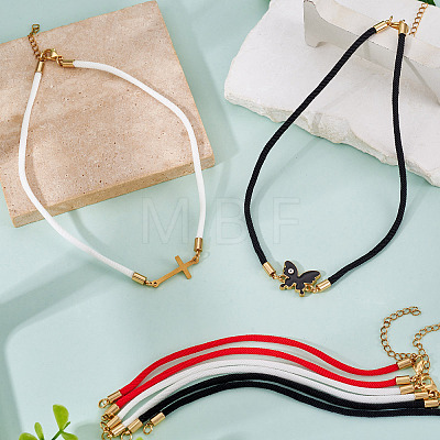 6Pcs 3 Colors 3MM Round Nylon Twisted Cord Necklace Making AJEW-TA00059-1