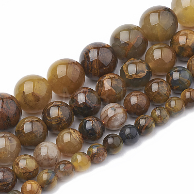 Natural Pietersite Beads Strands G-S333-6mm-010-1