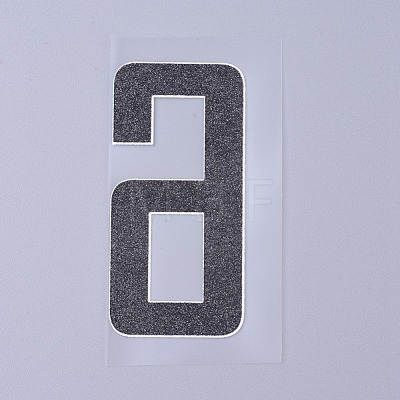 Number Iron On Transfers Applique Hot Heat Vinyl Thermal Transfers Stickers For Clothes Fabric Decoration Badge DIY-WH0148-43F-1