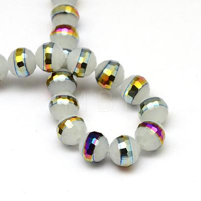 Electroplate Glass Beads Strands EGLA-Q069-D01-1
