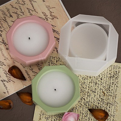 Octagon DIY Candle Cup Silicone Molds DIY-Q037-10B-1