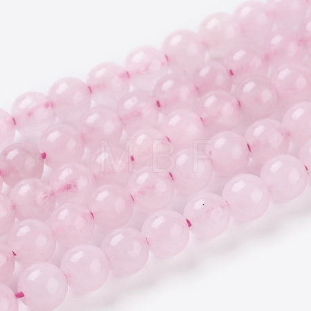 Natural Rose Quartz Beads Strands G-C076-4mm-3-1