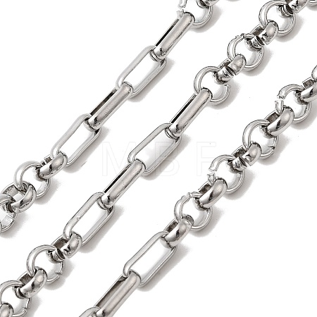 304 Stainless Steel Figaro Chains CHS-K024-03P-1