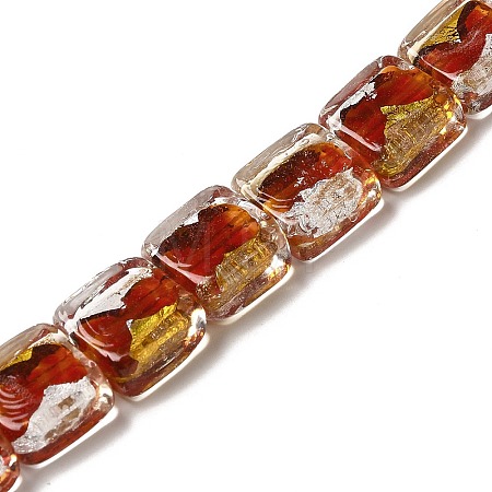 Handmade Gold Foil and Silver Foil Lampwork Beads FOIL-C001-01A-02-1