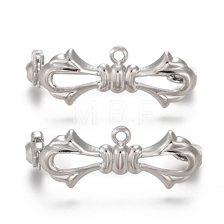 Bowknot Brass Kilt Pins with 1 Loop KK-H738-35P-1