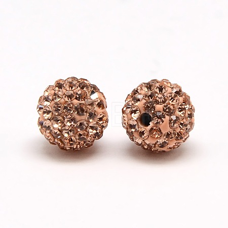 Polymer Clay Rhinestone Beads RB-A053-6mm-25-1