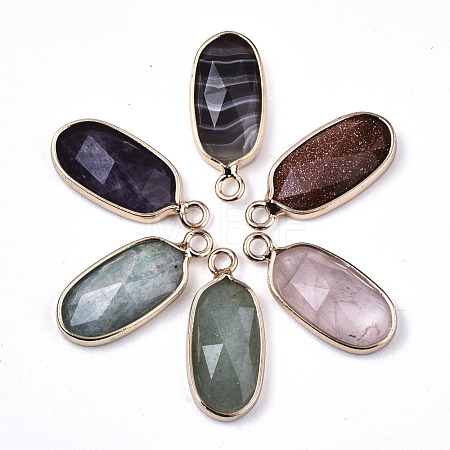 Natural & Synthetic Mixed Gemstone Pendants G-N326-45-1