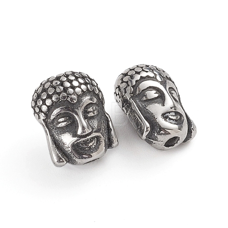 Buddhist 304 Stainless Steel Beads STAS-G222-04AS-1