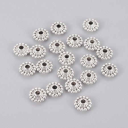 Tibetan Style Bicone Spacer Beads X-LF0641Y-1