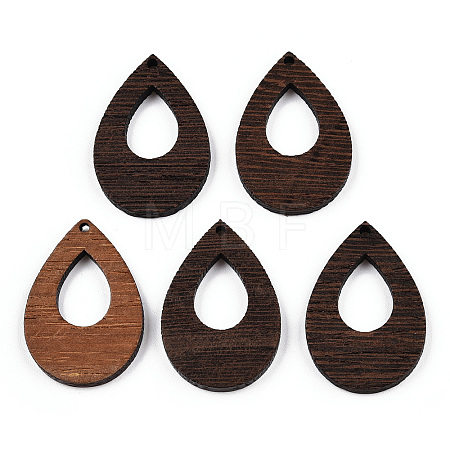 Natural Wenge Wood Pendants WOOD-T023-58A-01-1