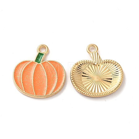 Light Gold Plated Alloy Enamel Pendants X-ENAM-L040-001LG-1