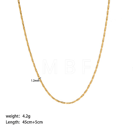 Stainless Steel Boston Link Chain Necklaces PW-WG8A4BA-07-1