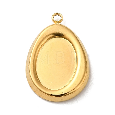 304 Stainless Steel Pendant Cabochon Settings For Enamel LS-STAS-D013-01B-G-1