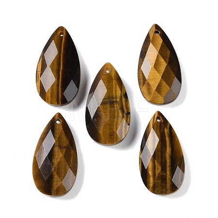 Natural Tiger Eye Pendants G-C140-05F-1