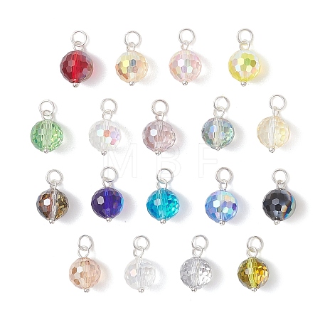 AB Color Plated Transparent Glass Pendants PALLOY-JF04972-02-1